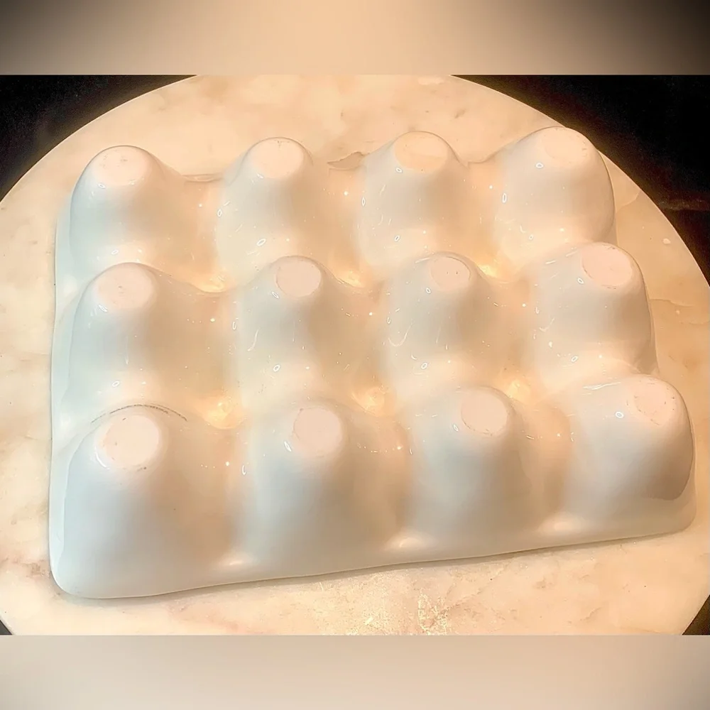 WILLIAM SOMOMA EGG CRATE 12 DOZEN PORCELAIN VINTAGE WHITE